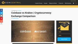 Coinbase vs Kraken | Cryptocurrency Exchange Comparison