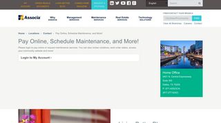 Pay Online, Schedule Maintenance, and More! | Contact | Associa