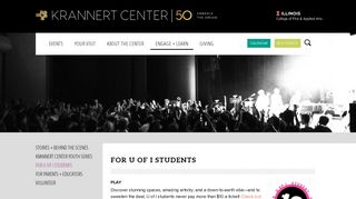 For U of I Students | Krannert Center for the Performing Arts ...