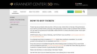 How to Buy Tickets | Krannert Center for the Performing Arts ...