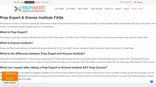 Prep Expert & Kranse FAQs | Prep Expert