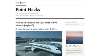 A guide to earning bonus points with KrisFlyer - Point Hacks
