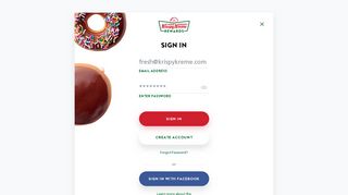 Sign In / Join Rewards - Krispy Kreme