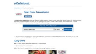 Krispy Kreme Job Application - Apply Online