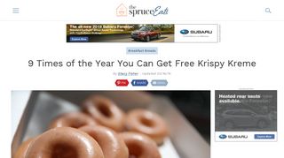 9 Times of the Year You Can Get Free Krispy Kreme - The Spruce Eats