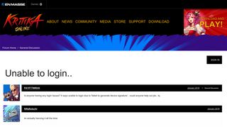 Unable to login.. — Kritika Online - En Masse Entertainment
