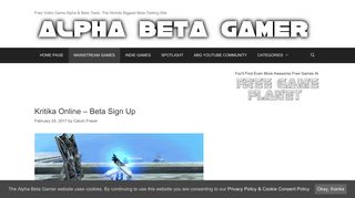 Kritika Online – Beta Sign Up | Alpha Beta Gamer