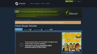 Steam Greenlight :: Citizen Burger Disorder
