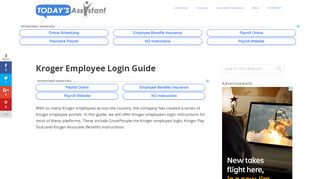 Kroger Employee Login Guide | Today's Assistant