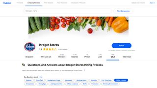 Questions and Answers about Kroger Stores Hiring Process | Indeed ...