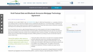 Kroll Factual Data and Bluebook Announce Mortgage Technology ...