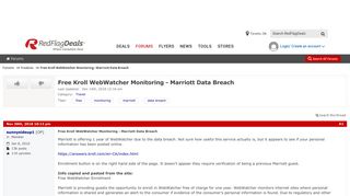Free Kroll WebWatcher Monitoring - Marriott Data Breach ...