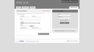 Kroma Salon > Login Or Sign Up - secure-booker.com