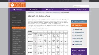 Kronos Configuration | CCIT Web Site - Clemson - CCIT