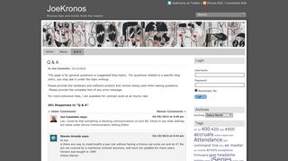 Kronos tips and tricks from the master - JoeKronos » Q & A