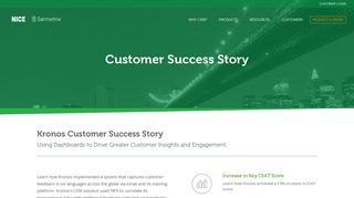 NICE Satmetrix Customer Success Story | Kronos