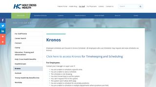 For Staff | Kronos Access | Holy Cross Health