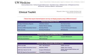 Clinical Toolkit | UW Medicine, Seattle