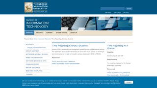 Time Reporting (Kronos) - The George Washington University