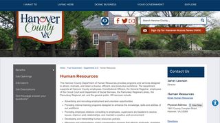 Human Resources | Hanover County, VA