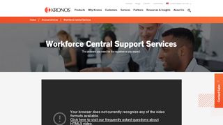 Workforce Central Support; Customer Support; Maintenance | Kronos