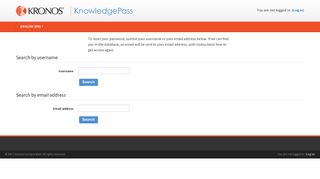 Forgotten password - KnowledgePass - Kronos
