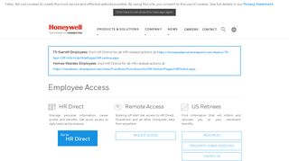 HR Direct Login - Honeywell