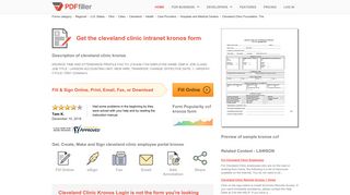 Cleveland Clinic Intranet Kronos - Fill Online, Printable, Fillable, Blank ...