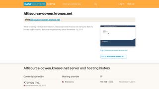 Altisource-ocwen.kronos.net server and hosting history