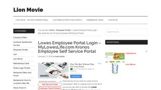 Lowes Employee Portal Login – MyLowesLife.com Kronos ...