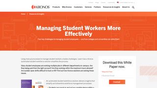 Managing Student Workers More Effectively | Kronos
