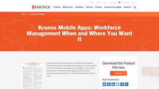 Kronos Mobile Apps: Workforce Management When and Where You ...