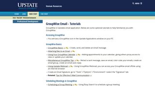 GroupWise Email - Tutorials | Human Resources |SUNY Upstate ...