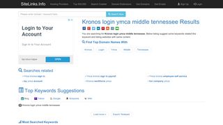 Kronos login ymca middle tennessee Results For Websites Listing