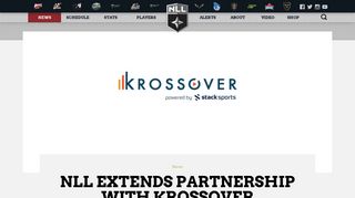 NLL Extends Partnership with Krossover | National Lacrosse League