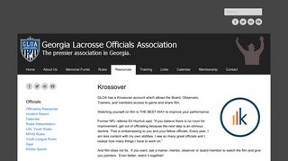 Krossover – Georgia Lacrosse Officials Association