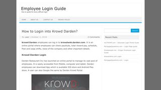 How to Login into Krowd Darden? • Employee Login Guide