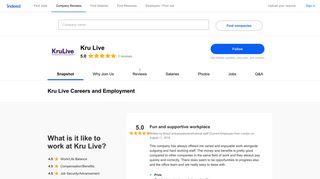 Kru Live Careers and Employment | Indeed.com