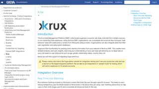 Krux - Gigya Documentation - Developers Guide