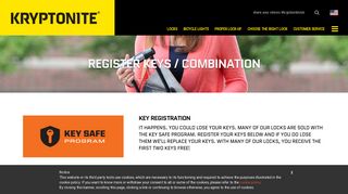 Register Keys/Combination - Kryptonite Locks