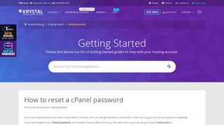 How to reset a cPanel password - Krystal Hosting