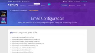 Email Configuration Guides - Krystal Hosting