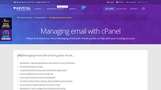 Managing email with cPanel Guides - Krystal Hosting
