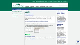 Kootenay Savings Credit Union - Online Banking