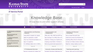 KSIS - Knowledge | K-State IT Service Portal