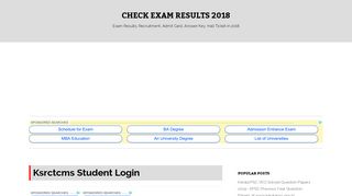 Ksrctcms Student Login | Check Exam Results 2018