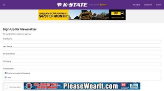 Sign Up for Newsletter - Kansas State University - K-State Athletics