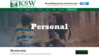 Personal • KSW Federal Credit Union