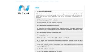 FAQs - KTB netbank Content