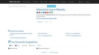 Ktbsonline log in Results For Websites Listing - SiteLinks.Info